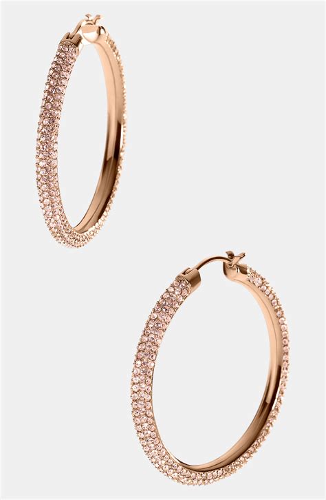 michael kors pave earrings|michael kors hoop earrings sale.